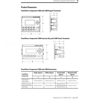 Панель оператора монохромная ALLEN-BRADLEY PanelView Component 2711C-T3M 53254