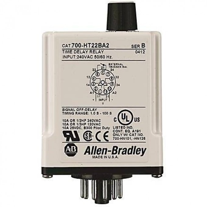 Реле времени цокольное ALLEN-BRADLEY 700-HT 700-HT12CU120 58029